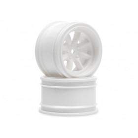 HPI RACING VINTAGE 8 SPOKE WHEEL 31mm WHITE 6mm OFFSET