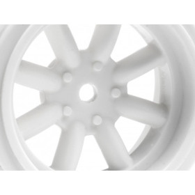 HPI RACING VINTAGE 8 SPOKE WHEEL 31mm WHITE 6mm OFFSET
