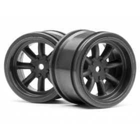 HPI RACING VINTAGE 8 SPOKE WHEEL 31mm GUNMETAL 6mm OFFSET