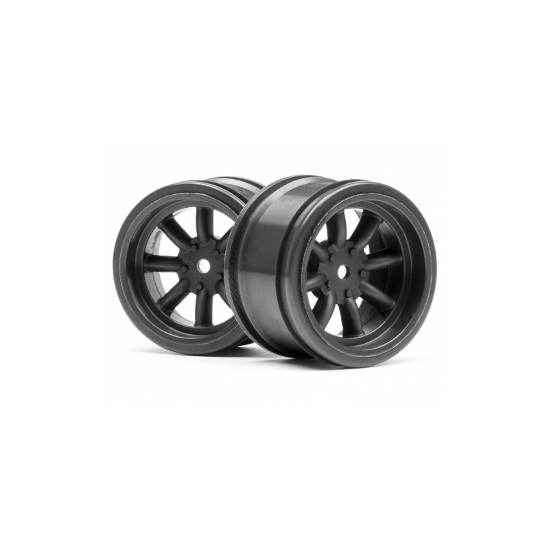 HPI RACING VINTAGE 8 SPOKE WHEEL 31mm GUNMETAL 6mm OFFSET