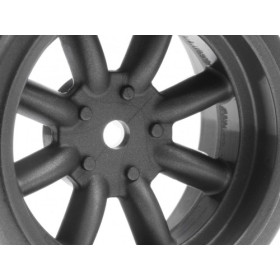 HPI RACING VINTAGE 8 SPOKE WHEEL 31mm GUNMETAL 6mm OFFSET