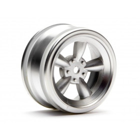 HPI RACING VINTAGE 5 SPOKE WHEEL 26MM MATTE CHROME(0MM OFFSET)