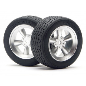 HPI RACING VINTAGE 5 SPOKE WHEEL 26MM MATTE CHROME(0MM OFFSET)