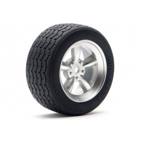 HPI RACING VINTAGE 5 SPOKE WHEEL 26MM MATTE CHROME(0MM OFFSET)