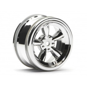 HPI RACING VINTAGE 5 SPOKE WHEEL 26MM SHINY CHROME(0MM OFFSET)