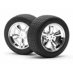 HPI RACING VINTAGE 5 SPOKE WHEEL 26MM SHINY CHROME(0MM OFFSET)