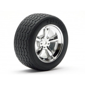 HPI RACING VINTAGE 5 SPOKE WHEEL 26MM SHINY CHROME(0MM OFFSET)