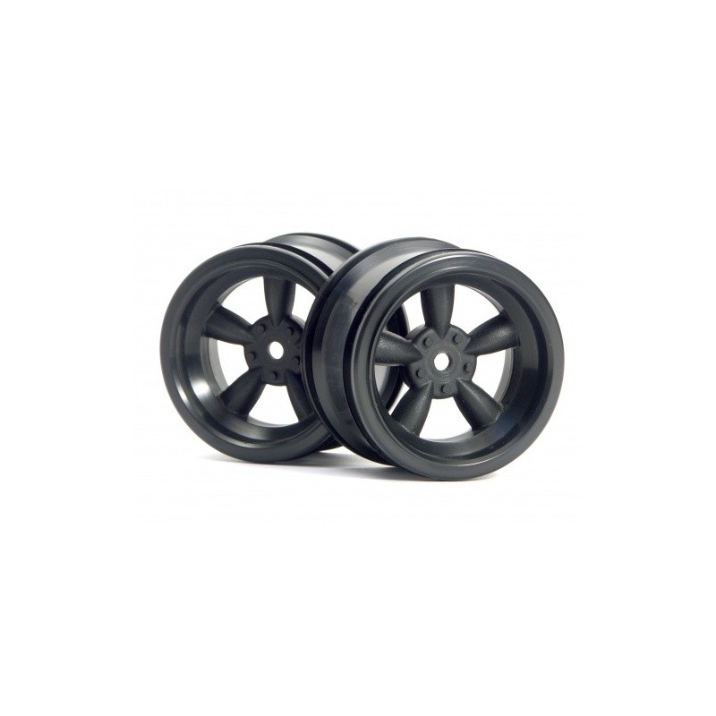 HPI RACING VINTAGE 5 SPOKE WHEEL 31MM (WIDE) BLACK (6MM OFFSET)