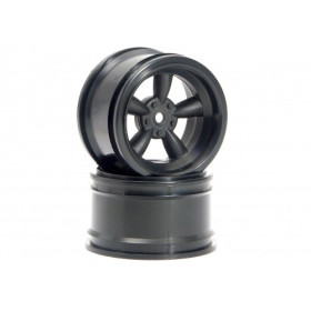 HPI RACING VINTAGE 5 SPOKE WHEEL 31MM (WIDE) BLACK (6MM OFFSET)