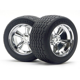 HPI RACING VINTAGE 5 SPOKE WHEEL 31MM SHINY CHROME (6MM OFFSET)