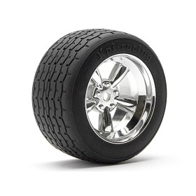 HPI RACING VINTAGE 5 SPOKE WHEEL 31MM SHINY CHROME (6MM OFFSET)