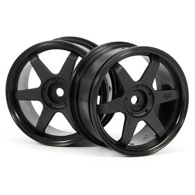 HPI RACING TE37 WHEEL 26MM BLACK (0MM OFFSET)