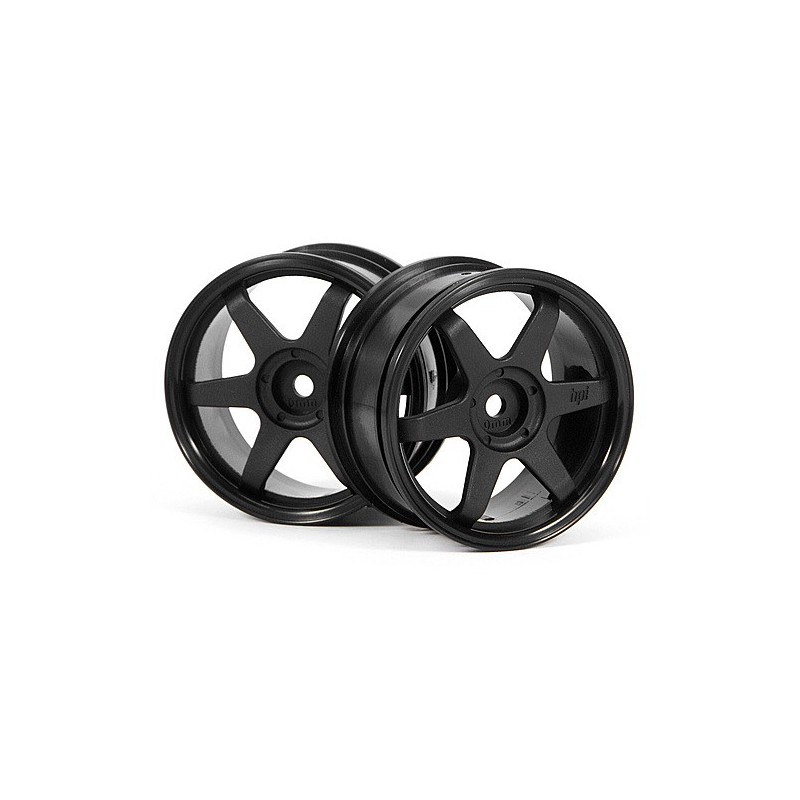 HPI RACING TE37 WHEEL 26MM BLACK (0MM OFFSET)