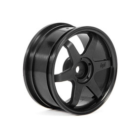HPI RACING TE37 WHEEL 26MM BLACK (0MM OFFSET)