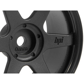 HPI RACING TE37 WHEEL 26MM BLACK (0MM OFFSET)