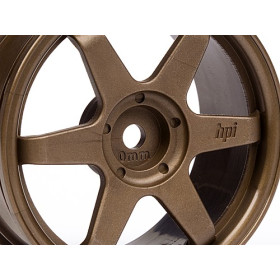 HPI RACING TE37 WHEEL 26mm BRONZE (0mm OFFSET)