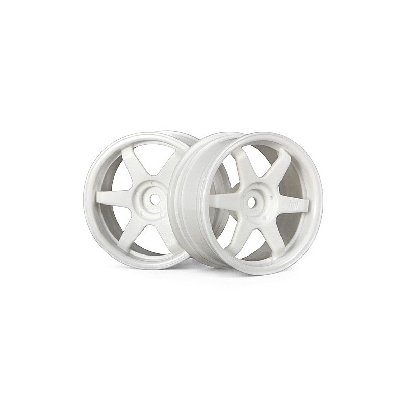 HPI RACING TE37 WHEEL 26MM WHITE(3MM OFFSET)