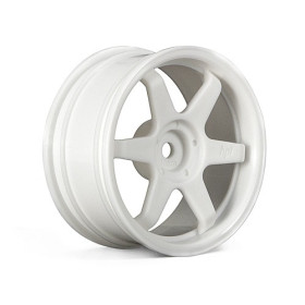 HPI RACING TE37 WHEEL 26MM WHITE(3MM OFFSET)