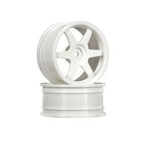 HPI RACING TE37 WHEEL 26MM WHITE(3MM OFFSET)