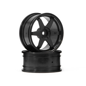 HPI RACING TE37 WHEEL 26MM BLACK (3MM OFFSET)