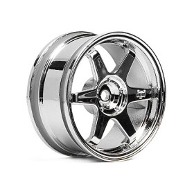 HPI RACING TE37 WHEEL 26MM CHROME (3MM OFFSET)