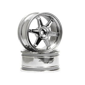 HPI RACING TE37 WHEEL 26MM CHROME (3MM OFFSET)