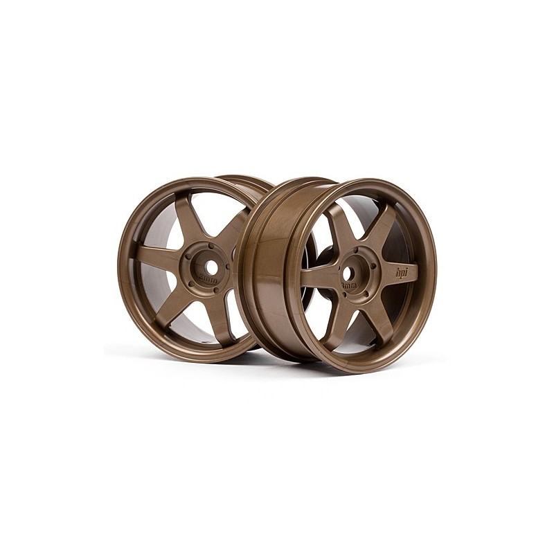 HPI RACING TE37 WHEEL 26mm BRONZE (3mm OFFSET)
