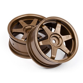 HPI RACING TE37 WHEEL 26mm BRONZE (3mm OFFSET)