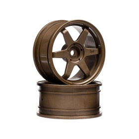 HPI RACING TE37 WHEEL 26mm BRONZE (3mm OFFSET)