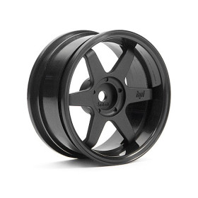 HPI RACING TE37 WHEEL 26MM BLACK (6MM OFFSET)