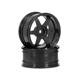 HPI RACING TE37 WHEEL 26MM BLACK (6MM OFFSET)