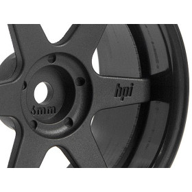 HPI RACING TE37 WHEEL 26MM BLACK (6MM OFFSET)