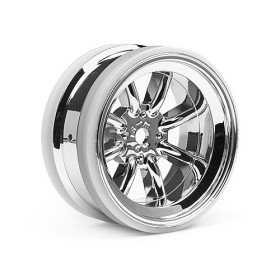 HPI RACING MX60 8 SPOKE WHEEL CHROME (6mm OFFSET/2pcs)
