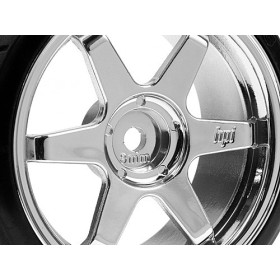 HPI RACING MOUNTED SUPER DRIFT TYRE (A TYPE) ON TE37 WHEEL CHROME