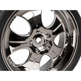 HPI RACING MOUNTED SUPER LOW TREAD TIRE (BLACK CHROME/4pcs)