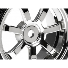 HPI RACING T-DRIFT TIRE 26mm RAYS 57S-PRO WHEEL CHROME