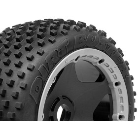 HPI RACING DIRT BUSTER BLOCK TIRE HD COMPOUND ON BLACK WHEEL