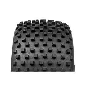 HPI RACING DIRT BUSTER BLOCK TIRE HD COMPOUND ON BLACK WHEEL