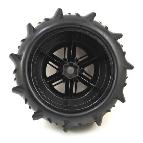 TRAXXAS Koła łopatowe / Paddle Tires & Black Wheels - X-Maxx