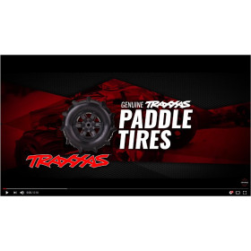 TRAXXAS Koła łopatowe / Paddle Tires & Black Wheels - X-Maxx
