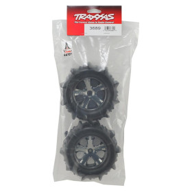TRAXXAS Koła łopatowe / Paddle Tires & All-Star Black Chrome Wheels 2.8"