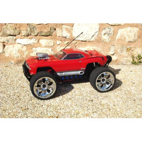 HPI RACING Koła PHALTLINE TIRE + BLAST WHEEL CHROME MT 1/8 2szt.