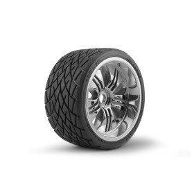 HPI RACING Koła PHALTLINE TYRE + TREMOR WHEEL CHROME 1/8 2szt.
