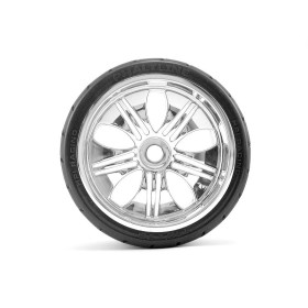 HPI RACING Koła PHALTLINE TYRE + TREMOR WHEEL CHROME 1/8 2szt.