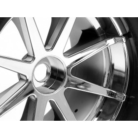 HPI RACING Koła GOLIATH TIRE + BLAST WHEEL CHROME MT 1/8 2szt.