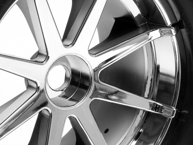 Koła HPI RACING MOUNTED GOLIATH TIRE ON BLAST WHEEL CHROME