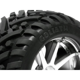 HPI RACING Koła GOLIATH TIRE + BLAST WHEEL CHROME MT 1/8 2szt.
