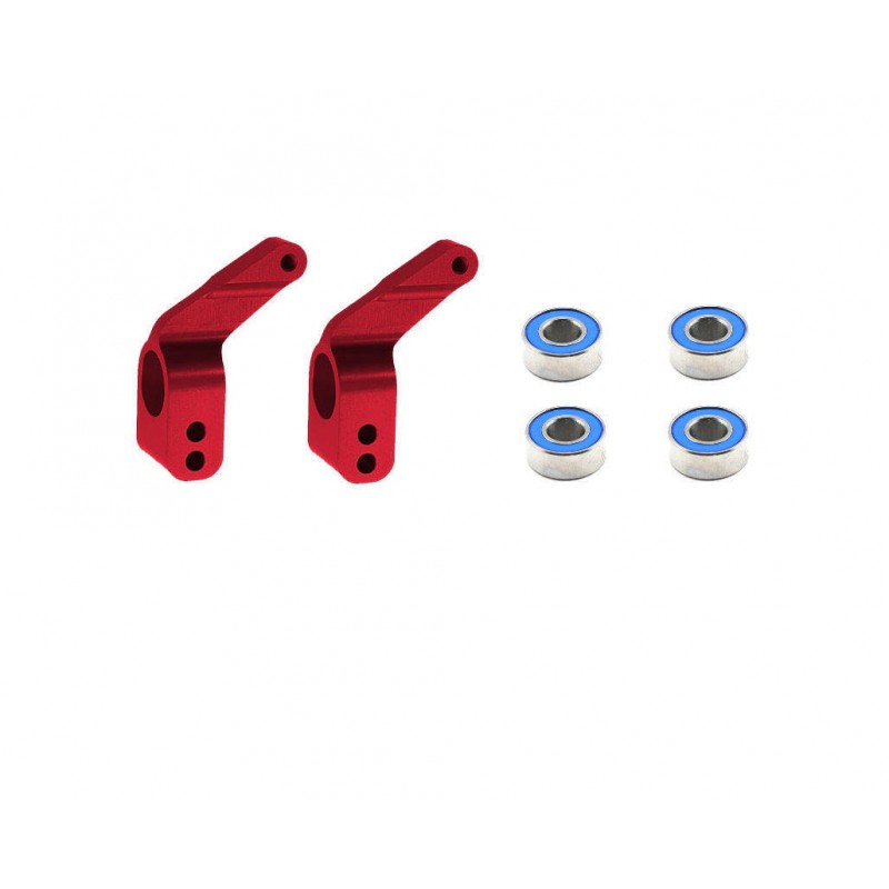 TRAXXAS Zwrotnice aluminiowe / Stub Axle Carrier Red Aluminum (2)