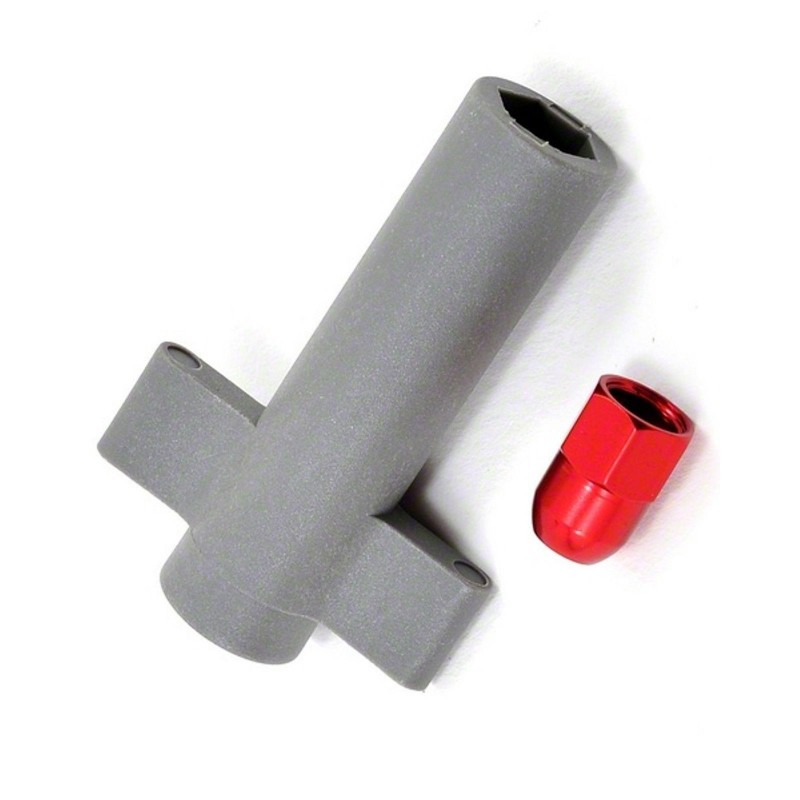 TRAXXAS Mocowanie anteny / Antenna crimp nut, aluminum (red-anodized)
