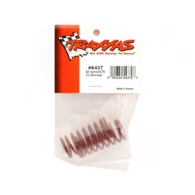 TRAXXAS Spring, shock (red) (GTR) (3.2 rate orange) (1 pair)